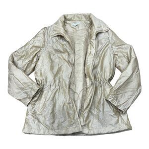 Coldwater Creek Gold Nylon Cinched Jacket L